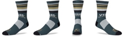 For Bare Feet Men's and Women's Gray Vegas Golden Knights Rave Crew Socks